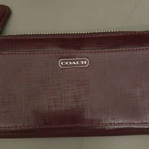 Coach Burgundy Leather Wallet